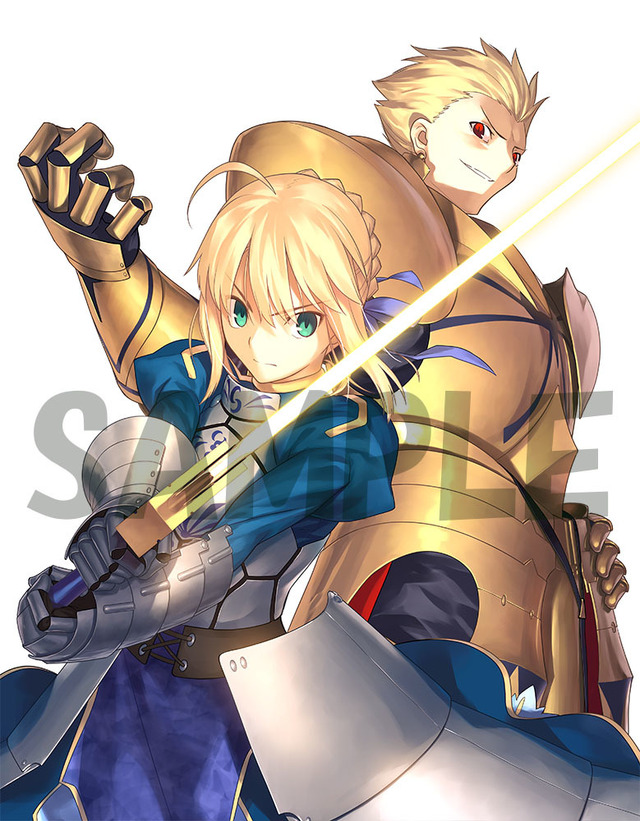 「Fate/Zero」武内崇イラスト B2タペストリー＜セイバー＆ギルガメッシュ＞　3,182円（税別）(C)TYPE-MOON(C) TYPE-MOON / FGO PROJECT(C)TYPE-MOON／経験値(C)Nitroplus／TYPE-MOON・ufotable・FZPC(C)TYPE-MOON・ufotable・FSNPC