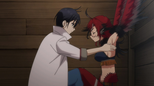 第6話「飛べないハーピー」先行場面カット（C）折口良乃・Zトン／集英社・リンドヴルム医師会