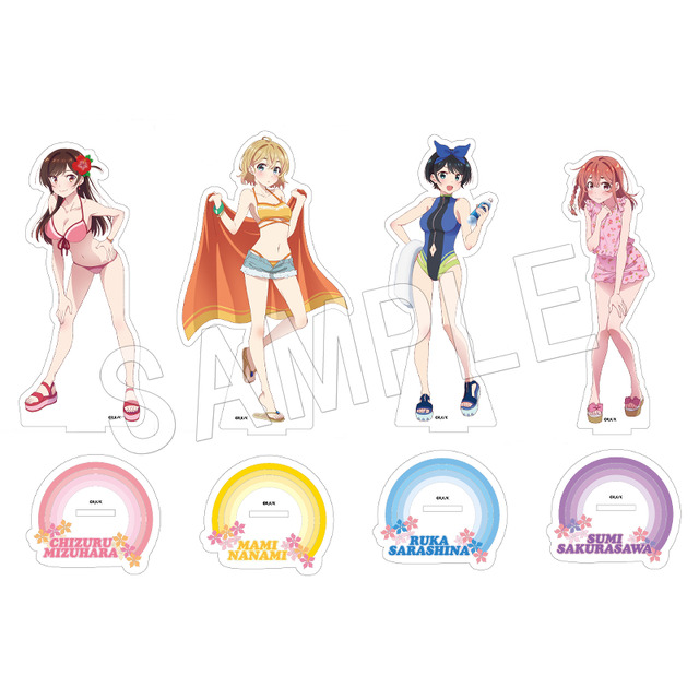 「彼女、 お借りします　アクリルスタンド（全4種）」1,500円（税別）（C）宮島礼吏・講談社／「彼女、 お借りします」製作委員会