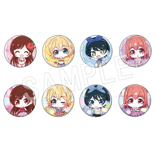 「彼女、 お借りします　トレーディング缶バッジ デフォルメver.（全8種）」400円（税別）（C）宮島礼吏・講談社／「彼女、 お借りします」製作委員会