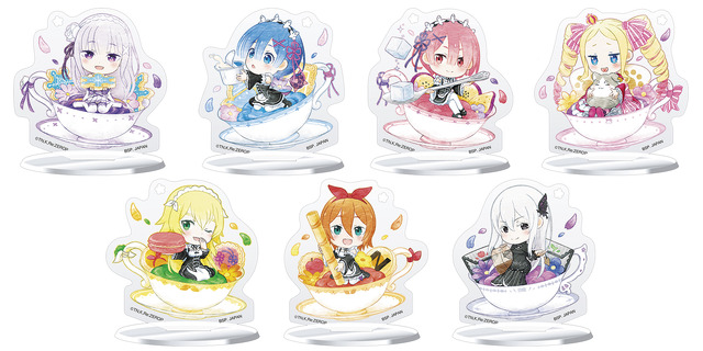 F賞：ティーカップアクリルスタンド(C) 長月達平・株式会社KADOKAWA刊／Re:ゼロから始める異世界生活製作委員会