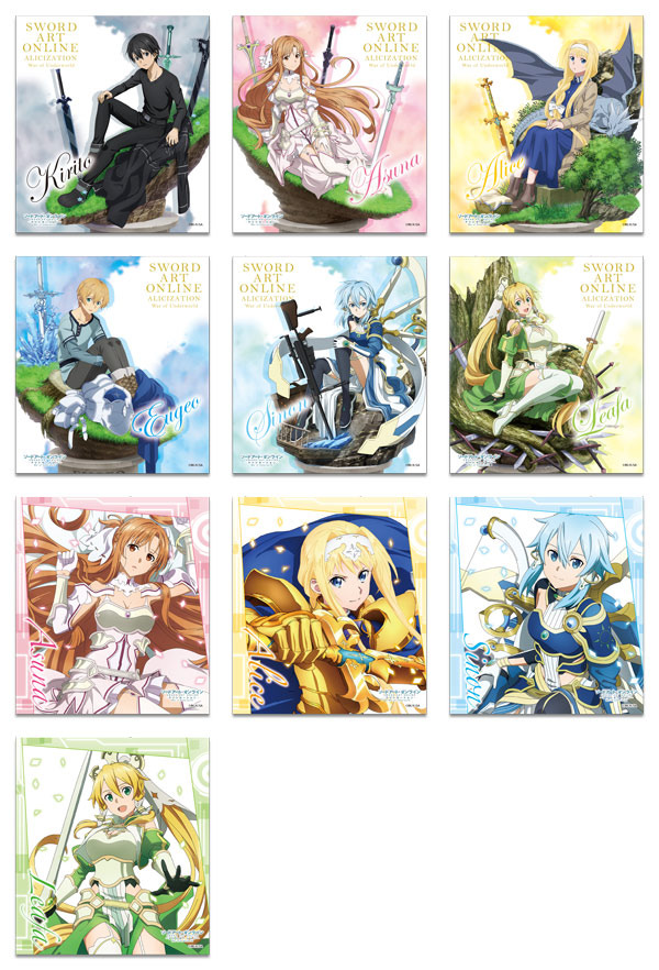 「セガコラボカフェ ソードアート・オンライン アリシゼーション War of Underworld」ソードアート・オンライン アリシゼーション War of Underworld アートパネル（全10種）600円（C）2017 川原 礫／ＫＡＤＯＫＡＷＡ　アスキー・メディアワークス／SAO-A Project（C）SEGA