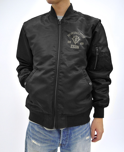 「ジオン軍 MA-1ジャケット BLACK」12,000円（税別）（C）創通・サンライズ
