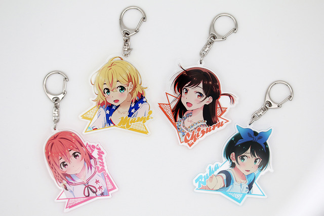 【アクリルキーホルダー】全4種／各800円（税別）（C）宮島礼吏・講談社／「彼女、お借りします」製作委員会