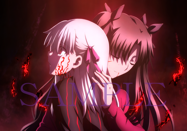 「劇場版『Fate/stay night [Heaven's Feel]』III.spring song」第3週目来場者特典 ufotable描き下ろしクリアポスターファイルII「姉妹」（C）TYPE-MOON・ufotable・FSNPC