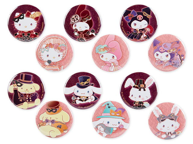 ブラインド缶バッジ 各440（税込）（C）1976, 2009 SANRIO CO., LTD.  （C）1976, 1989, 1993, 1999, 1996, 2001, 2020 SANRIO CO., LTD.