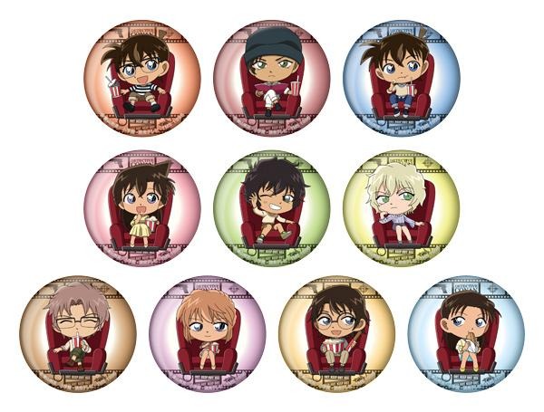 「名探偵コナン セガ限定プライズキャンペーン」缶バッジA（C）青山剛昌／小学館・読売テレビ・TMS 1996 （C）SEGA