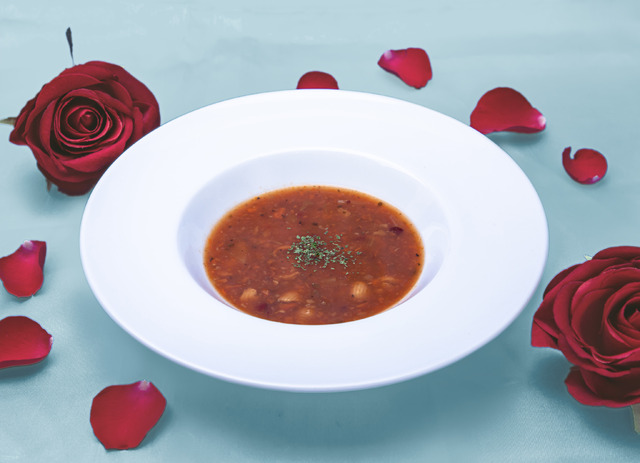 「跡部景吾カフェ～It`s Party Time!～」ミネストローネ（C）許斐 剛／集英社・ＮＡＳ・新テニスの王子様プロジェクト