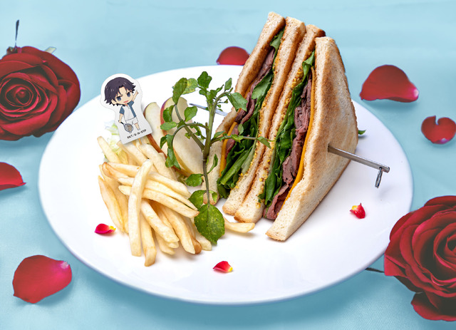 「跡部景吾カフェ～It`s Party Time!～」ローストビーフサンドウィッチ（C）許斐 剛／集英社・ＮＡＳ・新テニスの王子様プロジェクト