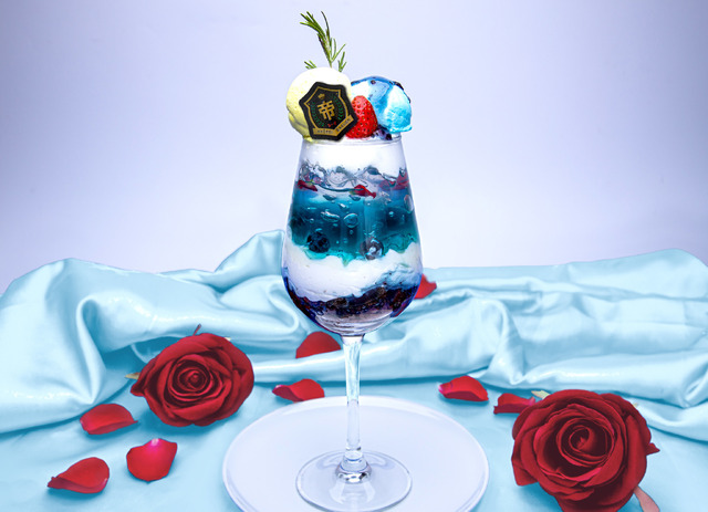 「跡部景吾カフェ～It`s Party Time!～」氷帝パフェ（C）許斐 剛／集英社・ＮＡＳ・新テニスの王子様プロジェクト