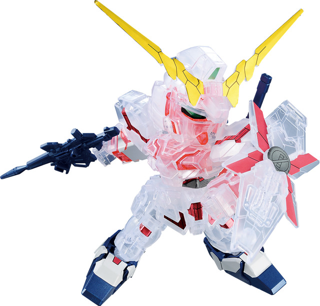 D賞：SDガンダムEXスタンダード RX‐0 ユニコーンガンダム ソリッドクリア 1回790円（税込）（C）創通・サンライズ