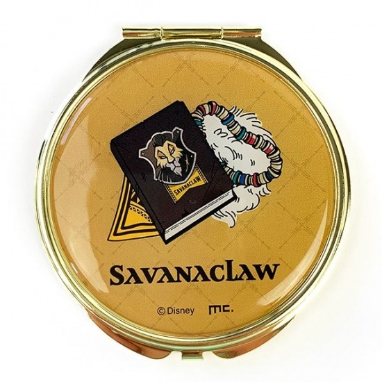 「ディズニー ツイステッドワンダーランド コンパクトミラー　サバナクロー寮」（C）マリモクラフト（C）Disney