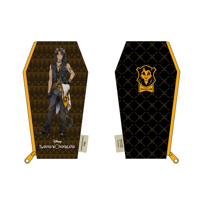 「『ディズニー ツイステッドワンダーランド』きゃらポ シリーズ 棺型ポーチ」各450円（税抜）（Ｃ）Disney