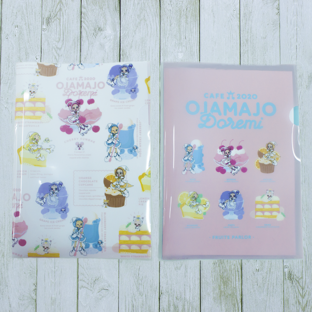 「おジャ魔女どれみカフェ2020～FRUITS PARLOR～」クリアファイル 2 枚セット（全 1 種） 700 円（C）東映アニメーション