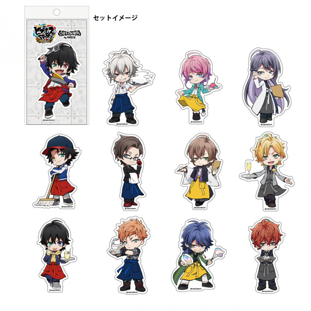 ダイカットステッカー(12種)各350円（税抜）（C）『ヒプノシスマイク-Division Rap Battle-』Rhyme Anima製作委員会