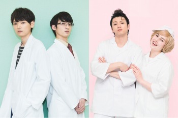 左から順に、入江直樹役：古川雄輝、船津誠一役：竹内寿、池沢金之助役：山田裕貴、クリスティーヌ・ロビンス役：中井ノエミ