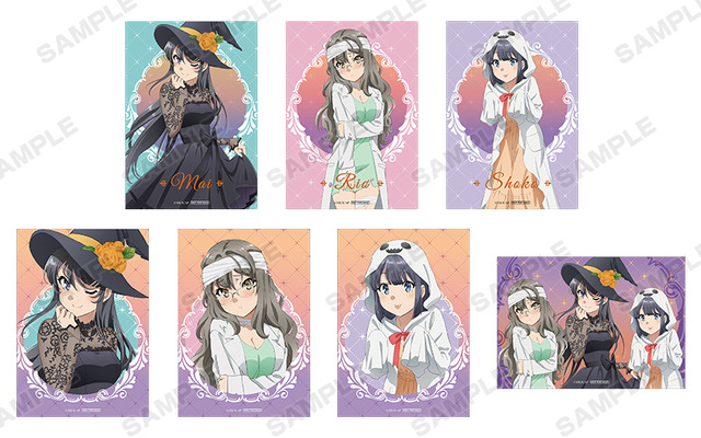 「お買上げ抽選会」B賞　ブロマイド（全7種）　コンプリートセット（C）2018 鴨志田 一／ＫＡＤＯＫＡＷＡ　アスキー・メディアワークス／青ブタ Project