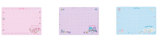 カッティングマット（全3種）各2,200円（C）’76, ‘01, ‘20 SANRIO 著作（株）サンリオ