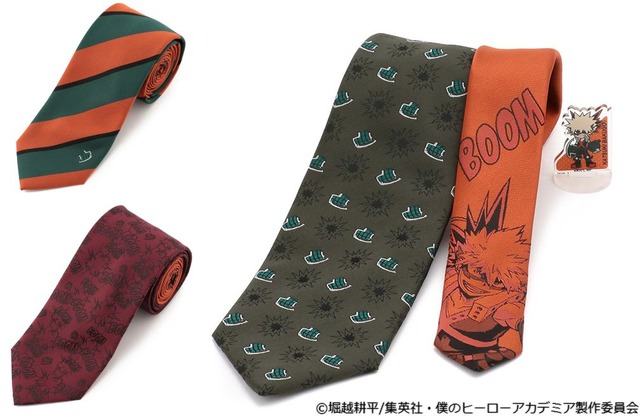 「僕のヒーローアカデミア オリジナルネクタイ 爆豪勝己モチーフ」2,900円（税抜）（C）堀越耕平/集英社・僕のヒーローアカデミア製作委員会