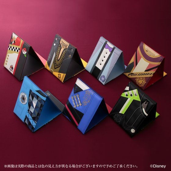 「ディズニー ツイステッドワンダーランド 寮服イメージミラー」各2,860円（税込）(C)Disney