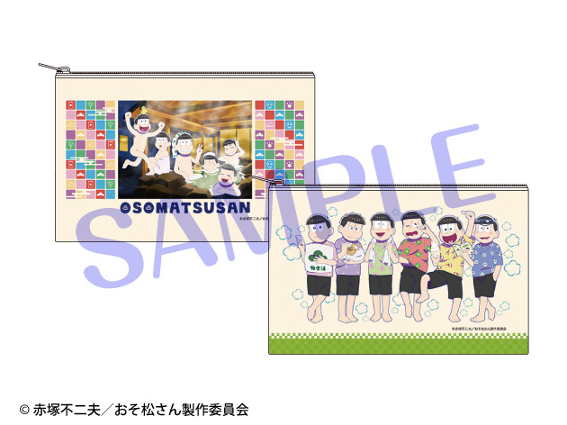 キャンバスポーチ全2種 各900円(税抜)(C) 赤塚不二夫／おそ松さん製作委員会