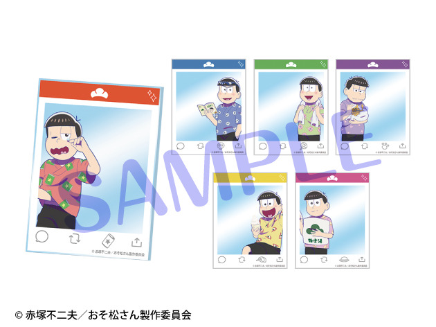 アクリルカード全6種 各800円(税抜)(C) 赤塚不二夫／おそ松さん製作委員会