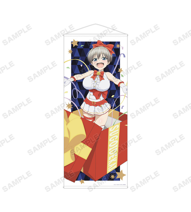 「『宇崎ちゃんは遊びたい！』クリスマス POP UP SHOP in AKIHABARAゲーマーズ本店」描き下ろしイラスト 宇崎花 クリスマスver. 等身大タペストリー　9,800円（税別）（C）2020 丈／KADOKAWA／宇崎ちゃん製作委員会