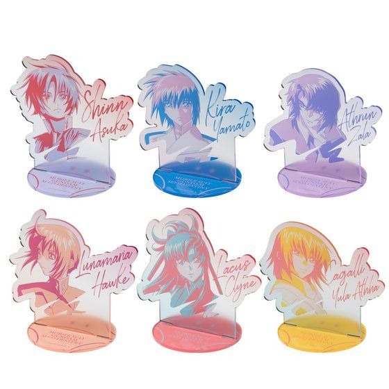 「機動戦士ガンダムSEED DESTINY トライカラーアイテム アクリルスタンド」1,650円（税込）（C）創通・サンライズ
