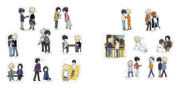 ステッカーセットA(8枚入り) 900円（税抜）／ステッカーセットB(7枚入り) 850円（税抜）（C）吉田秋生・小学館／Project BANANA FISH