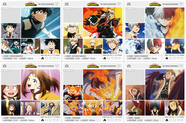 『僕のヒーローアカデミア』キャラアニ インスタスタンド ver.3（全6種）　各1,500円（税別）（C）堀越耕平／集英社・僕のヒーローアカデミア製作委員会