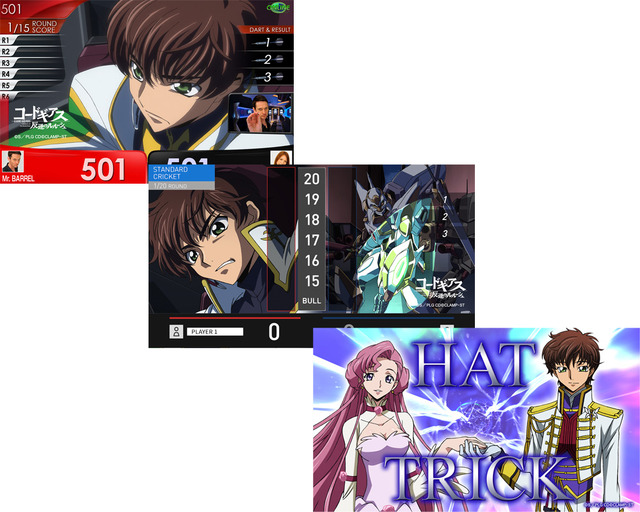 『コードギアス 反逆のルルーシュ』 ダーツセット各13,000円（税別）（C）SUNRISE／PROJECT L-GEASS　Character Design (C)2006-2017 CLAMP・ST