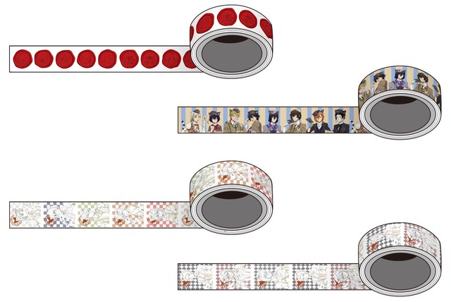 「文豪ストレイドッグス 於:ナンジャタウン 過去からの手紙」マスキングテープ(全4種)価格：1個550円(ランダム封入)（C）K・S/K/2019 BSD・P（C）K,N,S/KADOKAWA/BSDW-P