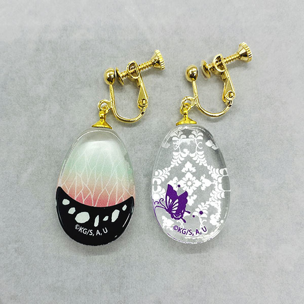 「鬼滅の刃 ガラスイヤリング」胡蝶しのぶ 1,000円（税抜）（C）吾峠呼世晴／集英社・アニプレックス・ufotable