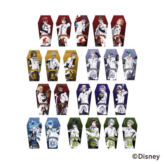 「ディズニー ツイステッドワンダーランド カラーワックス」「ディズニー ツイステッドワンダーランド カラーワックス ミラーセット」オリジナルステッカー（C）Disney