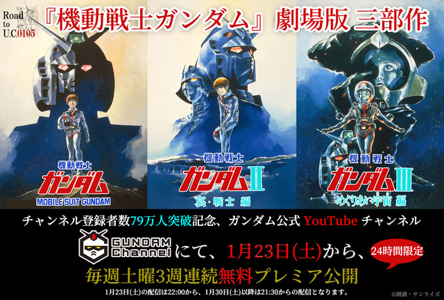 『機動戦士ガンダム』劇場版三部作・バナー（C）創通・サンライズ