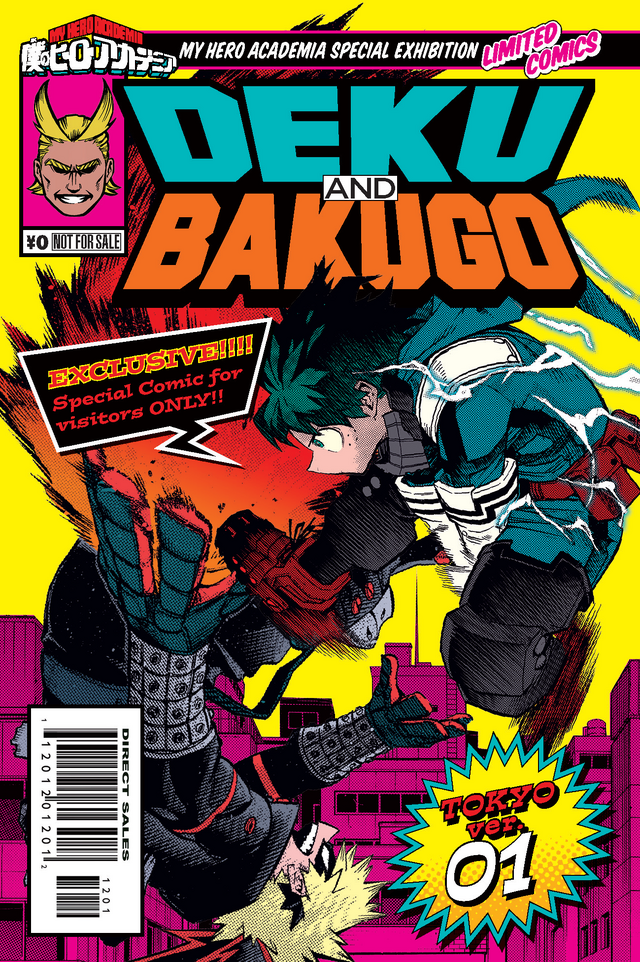 「僕のヒーローアカデミア展 DRAWING SMASH」特製リーフ VOL.1：緑谷出久&爆豪勝己（C）堀越耕平／集英社
