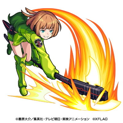 火属性　★6 玉狛第１エースアタッカー 小南桐絵 （獣神化後）（C）葦原大介／集英社・テレビ朝日・東映アニメーション （C）XFLAG