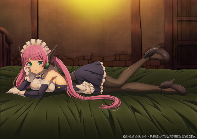『異世界魔王と召喚少女の奴隷魔術Ω』添い寝ビジュアル（ロゼ）（C）むらさきゆきや・講談社／異世界魔王Ω製作委員会