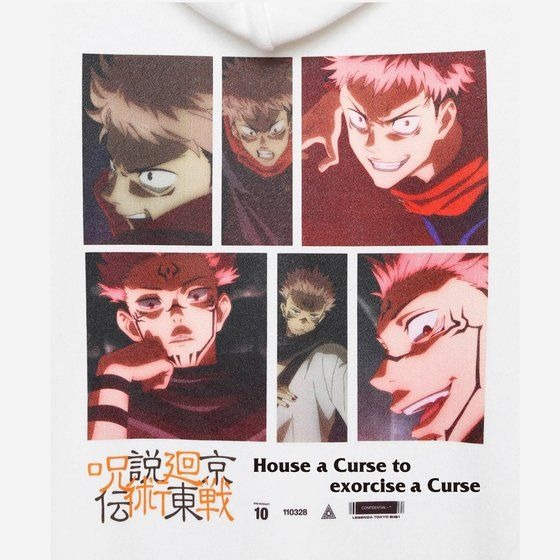 「呪術廻戦×LEGENDA collection 虎杖悠仁 Hoodie (white/Black)」14,300円（税込）(C)芥見下々／集英社・呪術廻戦製作委員会