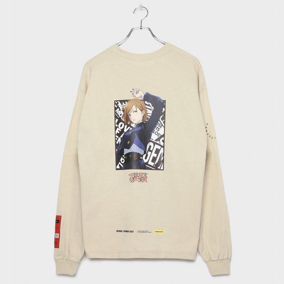 「呪術廻戦×LEGENDA　釘崎野薔薇 l/s Tee(Beige/Black)」9,900円（税込）(C)芥見下々／集英社・呪術廻戦製作委員会