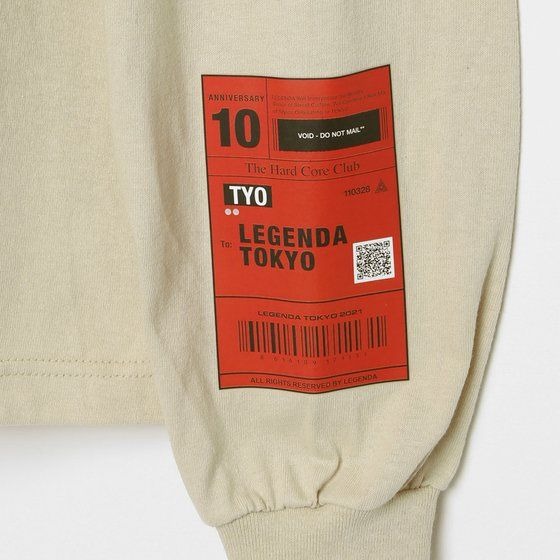 「呪術廻戦×LEGENDA　釘崎野薔薇 l/s Tee(Beige/Black)」9,900円（税込）(C)芥見下々／集英社・呪術廻戦製作委員会