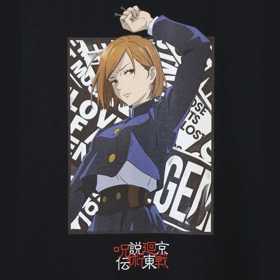 「呪術廻戦×LEGENDA　釘崎野薔薇 l/s Tee(Beige/Black)」9,900円（税込）(C)芥見下々／集英社・呪術廻戦製作委員会