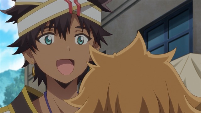 『ラスダン』第8話「たとえば演技でも恋人のふりをしていたら本気になっちゃうこともありますわよねっ！な状況」先行場面カット（C）サトウとシオ・SB クリエイティブ／ラスダン製作委員会