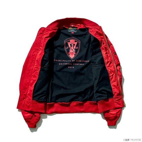 「STRICT-G ALPHA INDUSTRIES LIGHT MA-1 『機動戦士ガンダム』 ジョニー・ライデンモデル」35,200円（税込）（C）創通・サンライズ