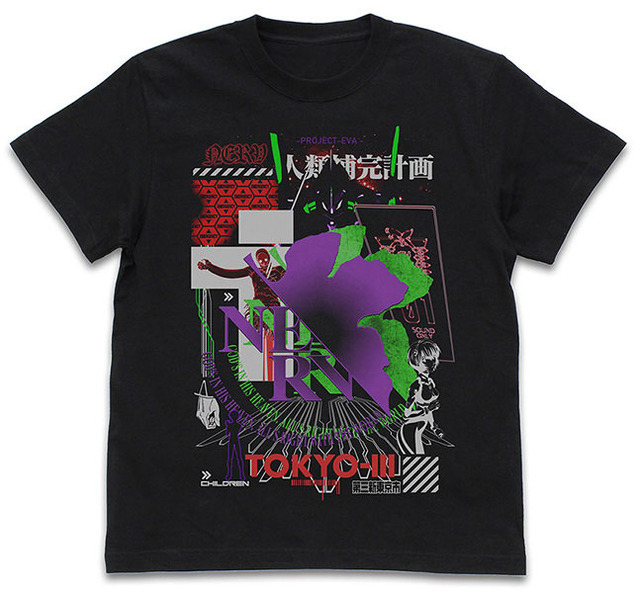 ネルフ アシッドグラフィックス Tシャツ：3,190円（税込)（C）カラー