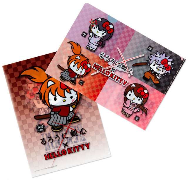「るろうに剣心×ハローキティ」A4クリアファイルセット 495円（税込）（C）和月伸宏／集英社（C）2020 映画「るろうに剣心 最終章 The Final/The Beginning 」製作委員会