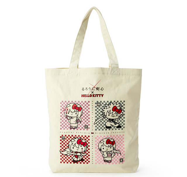 「るろうに剣心×ハローキティ」トートバッグ  2,200円（税込）（C）和月伸宏／集英社（C）2020 映画「るろうに剣心 最終章 The Final/The Beginning 」製作委員会