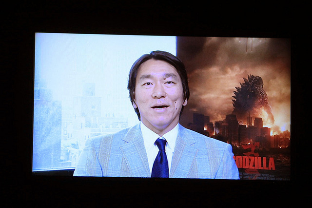 ビデオレターで喜びを語る松井秀喜／『GODZILLA　ゴジラ』ジャパンプレミア