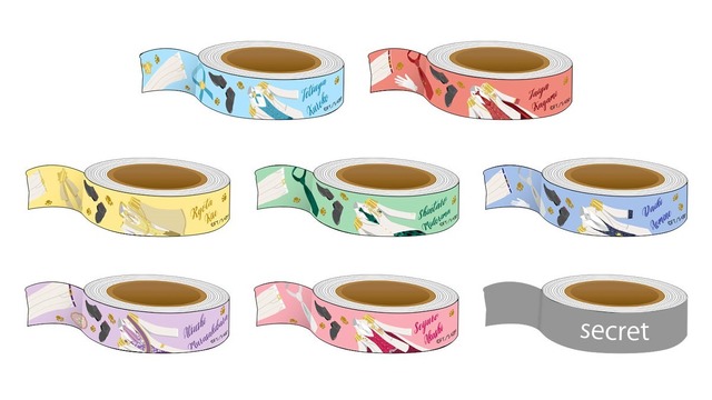 「マスキングテープ（全7種＋シークレット1種）」500円（税込）（C）藤巻忠俊／集英社・黒子のバスケ製作委員会