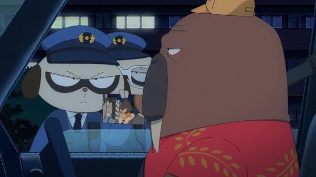 『オッドタクシー』第1話「変わり者の運転手」先行場面カット（C）P.I.C.S. / 小戸川交通パートナーズ